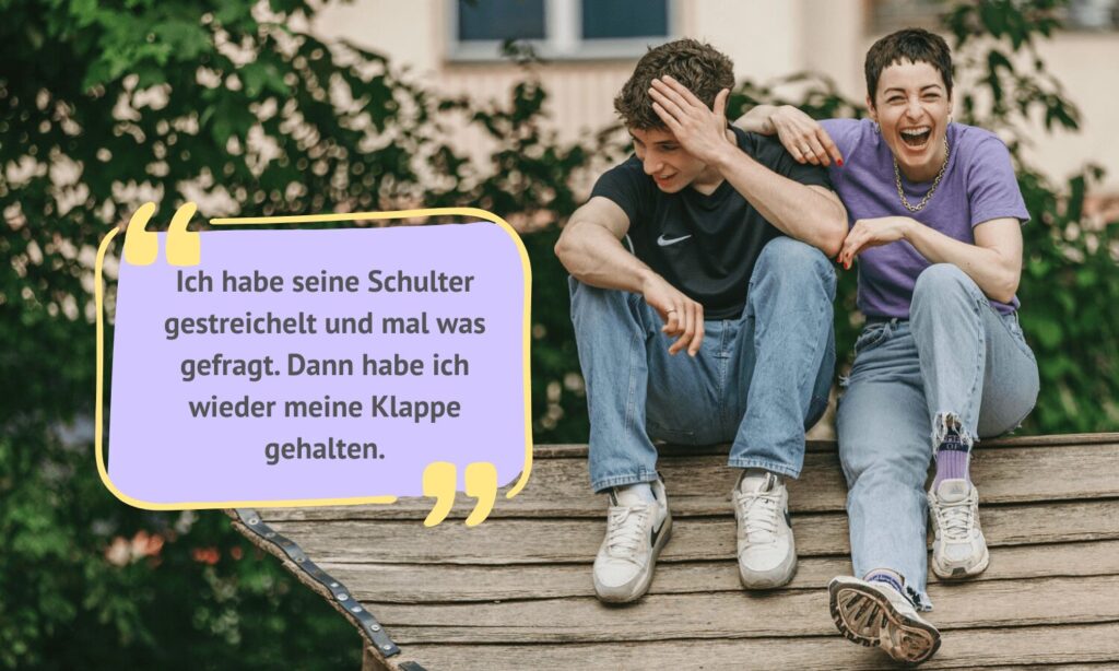 Teenager-Kind kommt verheult nach Hause Zitat